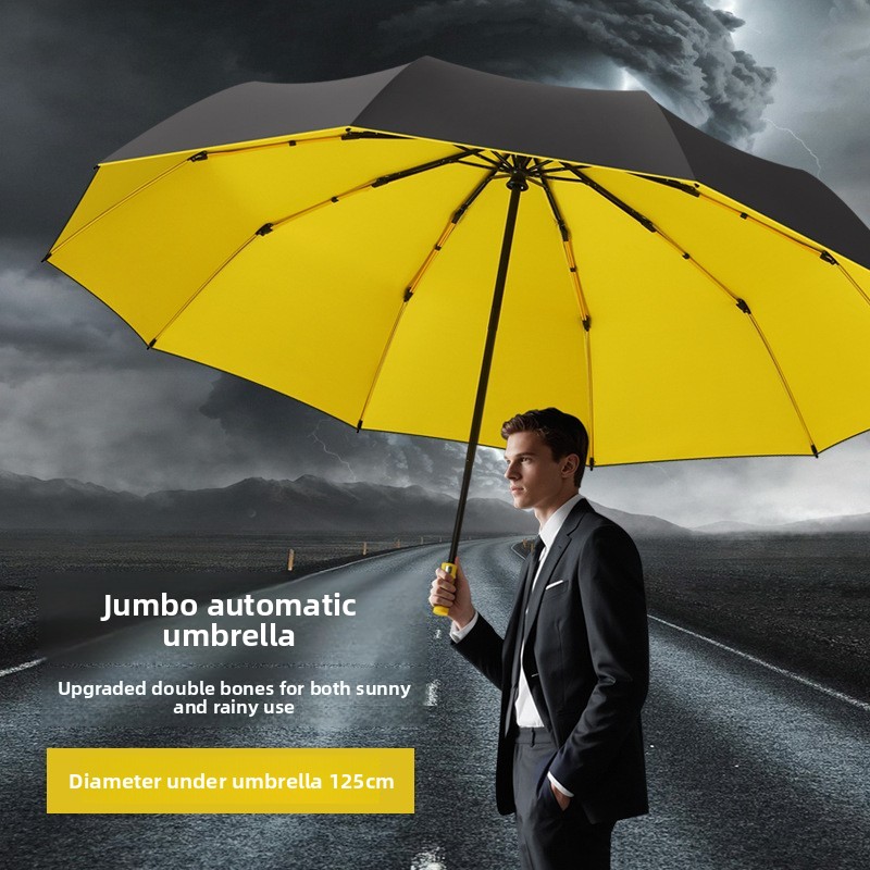 125CM Triple Fold Double Layer - Golf Umbrella Large recension och pris
