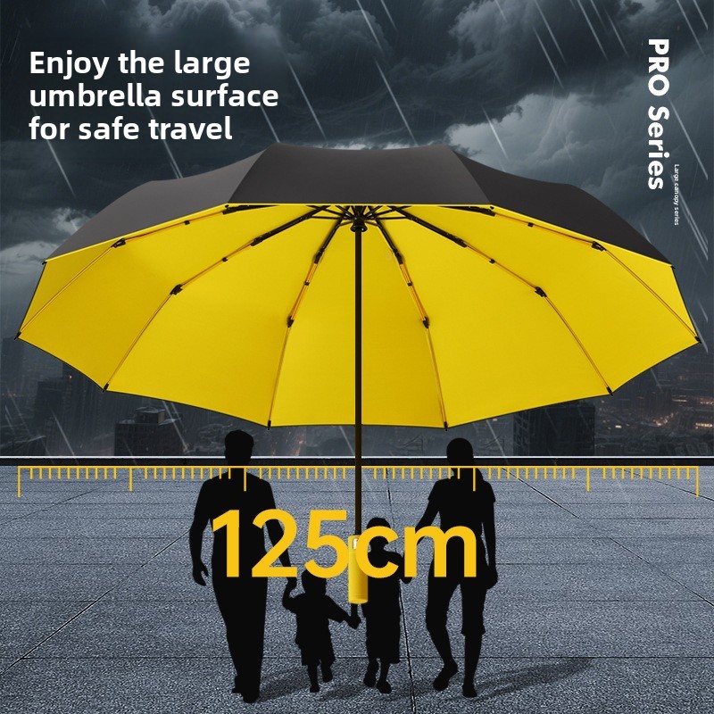 125CM Triple Fold Double Layer - Golf Umbrella Large recension och pris