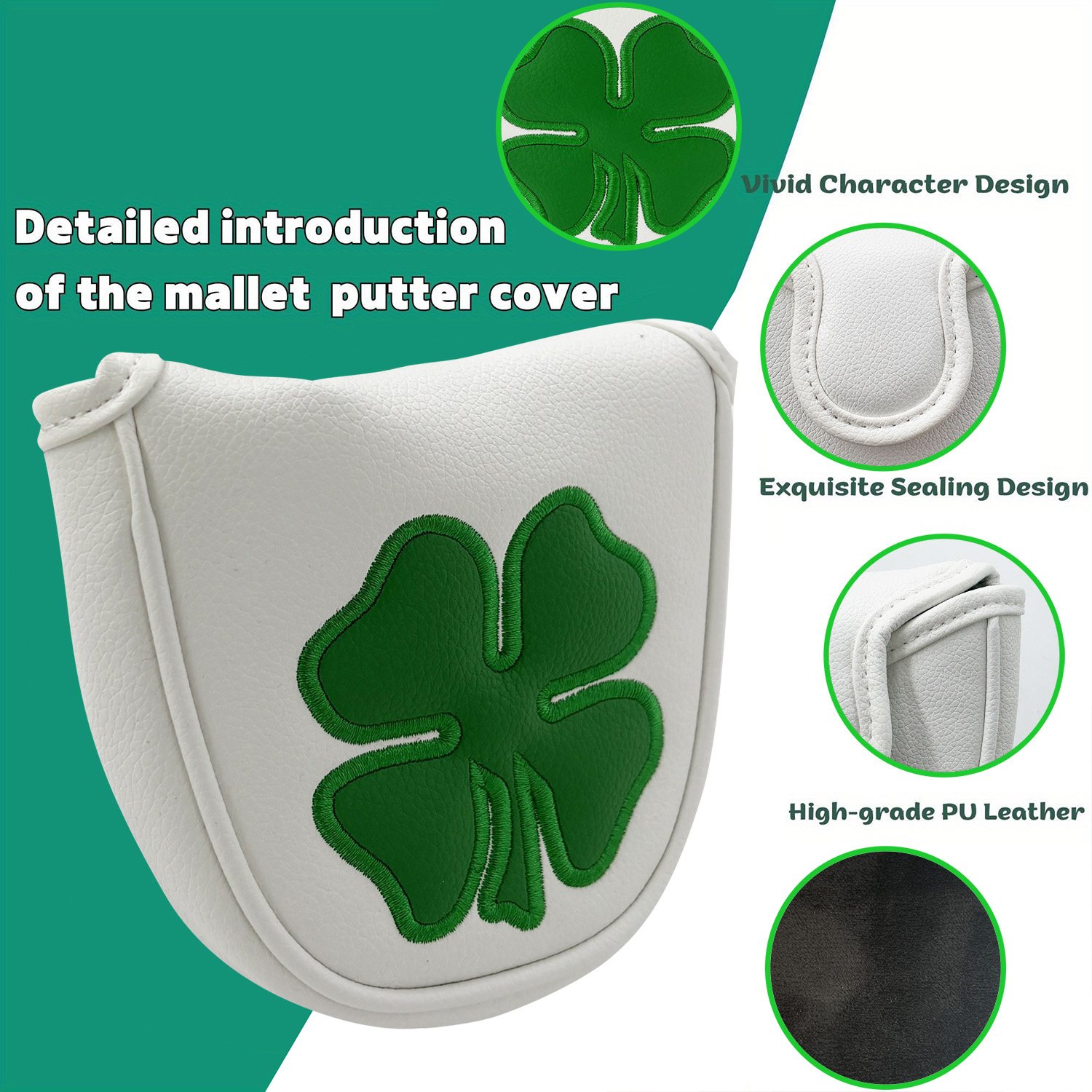 1pc Putter Head Cover, 'Clover - Golf Putter recension och pris