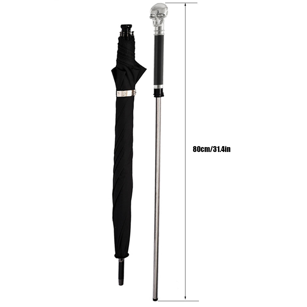 Skull Walking Cane 2-in-1 Self - Golf Umbrella Large recension och pris