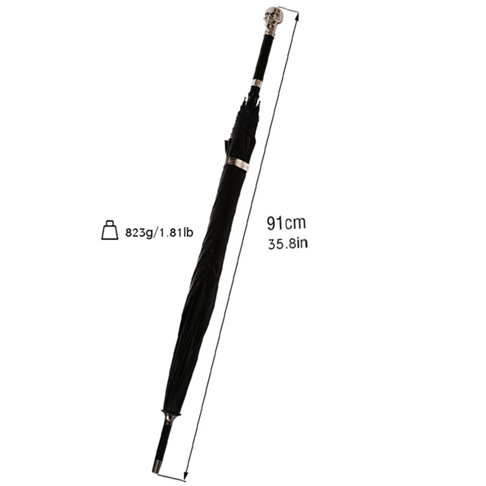 Skull Walking Cane 2-in-1 Self - Golf Umbrella Large recension och pris