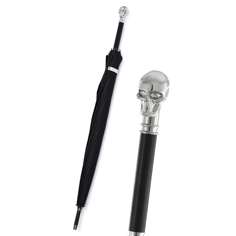 Silver Skull  Umbrella  Luxury - Golf Umbrella Large recension och pris